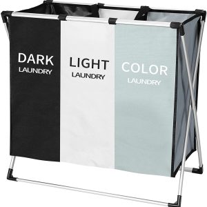 3-section-laundry-sorting-hamper-135l-capacity-dirty-clothes-bag-sorter-basket-with-3-compartments-folding-aluminum-frame-and-c