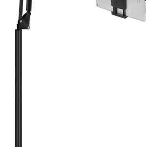 Tablet Floor Stand Holder Adjustable, Angle Adjustable Foldable Flexible Arms for Standing Sitting Lying Down Use, Universal Holder Compatib