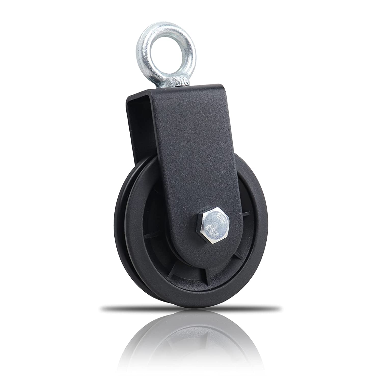 1-pack-silent-nylon-gym-cable-pulley-wheel-diameter-3-54-in-90-mm-rotation-360-degree-detachable-smooth-durable-diy-attachment-for-d