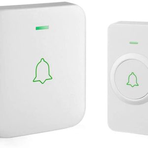 Wireless Door Bell, AVANTEK Mini Waterproof Doorbell Chime Operating at 1000 Feet with 52 Melodies, 5 Volume Levels & LED Flash