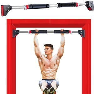 Pull Up Bar for Doorway, Adjustable Width Door Pull Up Bar No Screw Strength Training Pull-Up Bars with High Density Foam, Home Gym Chin Up