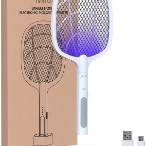 imirror Bug Zapper, 2 in 1 Rechargeable Electric Fly Swatter, Mosquito Swatter for Indoor and Outdoor