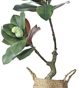 Large Nordic Tree Fake Green Plant Simulation Magnolia Potted Living Room Landing Indoor Handicraft ornaments