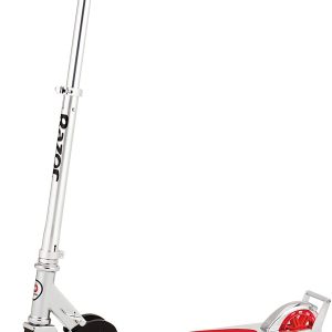 A3 Kick Scooter for Kids - Larger Wheels, Front Suspension, Wheelie Bar, Lightweight, Foldable, and Adjustable Handlebars