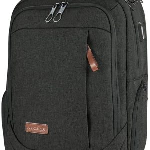 KROSER Laptop Backpack Large Computer Backpack Fits up to 17.3 Inch Laptop with USB Charging Port Water-Repellent School Travel Backpack Cas