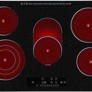 Electric Stove, Portable 1300W Infrared Single Burner Sensor Touch Control, 11 Inch Single Hot Plate Cooktop for Dorm Office Home Ca