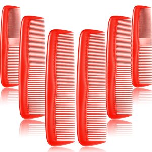 12 Pieces Hair Combs Set Pocket Fine Plastic Hair Combs for Women and Men, Fine Dressing Comb (Black)