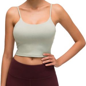 Lemedy Women Padded Sports Bra Fitness Workout Running Shirts Yoga Tank Top