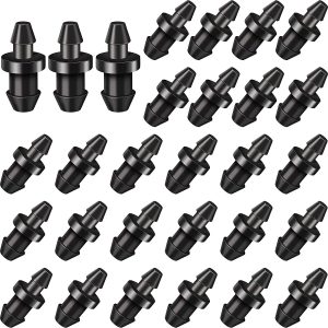 Drip Irrigation Plugs Drip Irrigation 1/4 Inch Tube Closure Goof Hole Plugs Irrigation Stopper for Home Garden Lawn Supplies, Black (150 Pie