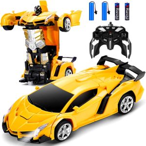 Dolanus Remote Control Car - Transform Robot RC Cars Contains All Batteries: One-Button Deformation and 360 Degree Rotating Drifting, Presen