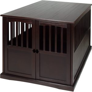 Casual Home Wooden Extra Large Pet Crate, End Table, Espresso