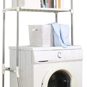 2-layer-over-washing-machine-storage-rack-utility-metal-bathroom-shelf-6-hook-space-saver-width-adjustable-organization-for-laundry