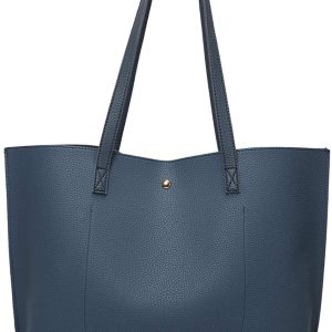 Women's Soft Faux Leather Tote Shoulder Bag from Dreubea, Big Capacity Tassel Handbag