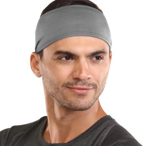 Mens Headband - Sweat Head Bands for Workout, Cycling, Baseball, Football, Gym, Exercise, Running, Basketball, Yoga, Tennis - Moisture Wicki