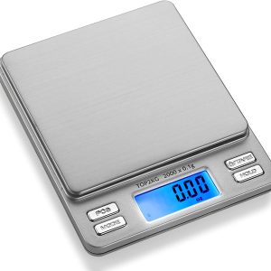 Smart weight digital professional pocket scale 2000g x 0.1g, jewelry scale, coffee scale, food scale, leather, holding and counting function, backlit LCD display