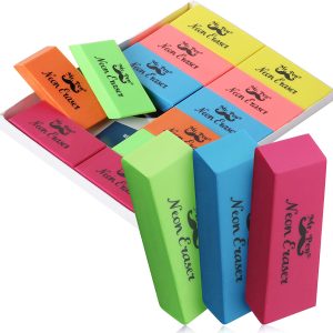 Mr. Pen- Erasers, Pencil Eraser, 12 Pack, Neon Colors, Erasers, Eraser, Erasers for Drawing, Eraser Pencil, Pencil Erasers, Erasers for Kids