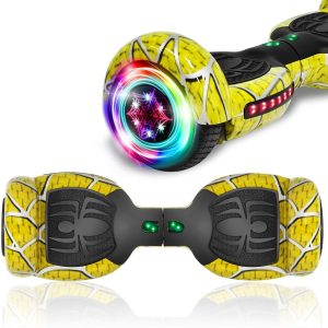 Power Sports Hoverboard Self Balancing Scooter for Adults and Kids 300W Dual Motor 6.5" Wheels Bluetooth Speaker LED Lights Self Balance