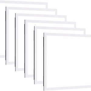 Sunco Lighting 6 Pack LED Ceiling Panel, 2x2 FT, 40W, Dimmable 0-10V, 4400 LM, 5000K Daylight, Flat Backlit Fixture, Direct Wire, Flush or D