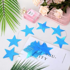 130 Feet Glitter Star Paper Garland Banner Hanging Decoration for Graduation Class of 2022 Congrats Grad Wedding Birthday Festival Party Dec