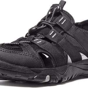 Men's Outdoor Hiking Sandals, Closed Toe Athletic Sport Sandals, Lightweight Trail Walking Sandals, Summer Water Shoes
