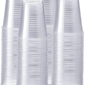 [240 Pack - 12 oz.] Clear Disposable Plastic Cups - Cold Party Drinking Cups