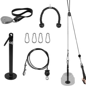 Tricep Rope Cable Attachment, 27 & 36 inch with 4 Colors, Exercise Machine Attachments Pulley System Gym Pull Down Rope with