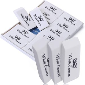Erasers, Pencil Eraser, 12 Pack, White Erasers, Eraser, Erasers for Drawing, Eraser Pencil, Pencil Erasers, Erasers for Kids, Art E