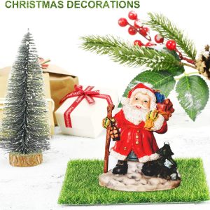 16 Pieces Fairy Artificial Grass Life-Like Garden Lawn Miniature Ornament Garden Fairy Accessories DIY Simulation Moss for Dollhouse Decorat