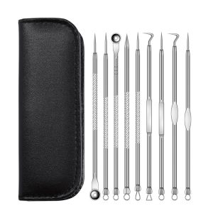 Acne Blackhead Remover Needle Tools Set  Blackhead Tweezer Pimple Extractor Stainless Steel Blackspot Removal Skin Care Tool