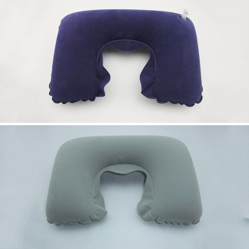 Protable Inflatable U-shape Neck Pillow Travel Car Head Neck Cushion Air Cushion Airplane Driving Nap Support Head Rest - Image 2