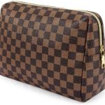 Makeup Bag,Portable Vegan Leather Large Retro Cosmetic Pouch, Toiletry Travel Organizer for Women, Lightweight Design and Waterproof Toiletr