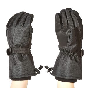 Waterproof Snow Gloves, Black, L