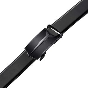 Mens Belt, Chaoren Ratchet Belt Dress with 1 3/8" Genuine Leather, Slide Belt with Easier Adjustable Buckle, Trim to Fit