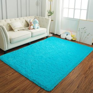 Fluffy Area Rugs for Bedroom, Soft Shaggy Rug for Living Room, Nursery Indoor Rugs Plush Floor Carpet Non-Slip Furry Play Mat for Kid