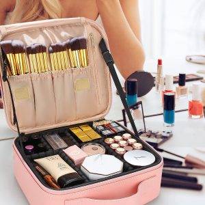 Travel Makeup Case,Chomeiu- Professional Cosmetic Makeup Bag Organizer,Accessories Case, Tools Case (Small, BLACK)