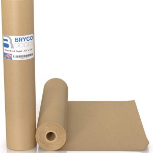 Brown Kraft Paper Roll - 18" x 1,200" (100') Made in The USA - Ideal for Packing, Moving, Gift Wrapping, Postal, Shipping, Parcel, Wall Art,
