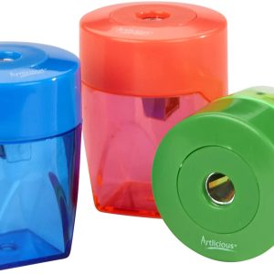 Colorful Compact Metal Pencil Sharpener Value Pack - Colored Pencils, Watercolor Pencils, School Pencils