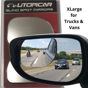 Blind Spot Mirrors XLarge for SUV, Vans, Pick up Trucks with Big Door Mirrors Only | Engineered by Utopicar car accessories (2pack)