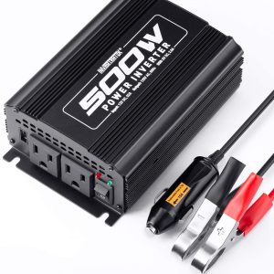 750W Power Inverter DC 12V to 110V AC Car Converter with 2A USB Charger and AC Charging Ports for Laptop,Tablet, Smartphone, Cam
