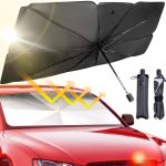 JASVIC Car Windshield Sun Shade Umbrella - Foldable Car Umbrella Sunshade Cover UV Block Car Front Window (Heat Insulation Protection) for A
