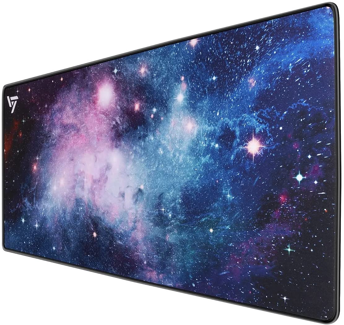 Large Gaming Mouse Pad (XXL Extended), Big Mousepad with Stitched Edges, Premium Microfiber Cloth, Non-Slip Base Spill-Resistant Desk Pad /