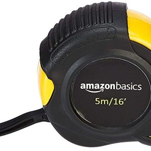 Self-Locking Tape Measure - 16-Feet (5-Meters), Inch/Metric Scale, MID Accuracy