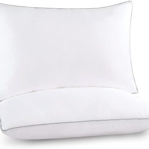 Bed Pillows 2 Pack - Queen Size Cooling Pillows for Sleeping Set of 2 for Side Back and Stomach Sleepers, Down Alternative Filling Luxury So