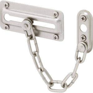 Defender Security U 10386 Door Guard, Steel Chain Type, Satin Nickel