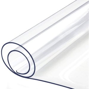 Table Protector Clear Plastic Tablecloth Protector Wipeable Protective Desk Cover PVC Vinyl Furniture Dining Tabletop Protection Pad Easy Cl