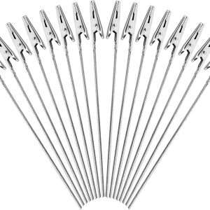 40 piece metal wire crocodile clip, long tail crocodile clip, photo holder, manual crocodile clip, DIY card, photo, memo, clamping (6 inches / 150 mm)