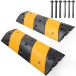 scinotec-rubber-speed-bumps-2-pack-2-channel-22000lbs-load-capacity-40-long-reductores-de-velocidad-with-6-bolt-spikes-anchors-for-asphalt