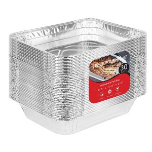 Foil Pans with Lids - 9x13 Aluminum Pans with Covers - 25 Foil Pans and 25 Foil Lids - Disposable Food Containers Great for Baking, Cooking,