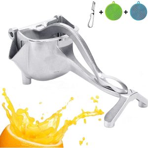 Fruit Juice Squeezer, Manual Juicer Hand Press, Detachable Lemon Orange Lime Squeezer for Pressing Lemons, Oranges, Pomegranates (Bonus Frui
