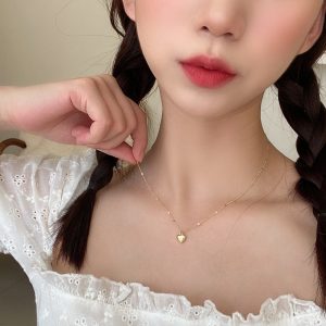 High quality titanium steel necklace female European and American big waist clavicle chain simple jewelry source factory Dong bichun sterling silver accessories
